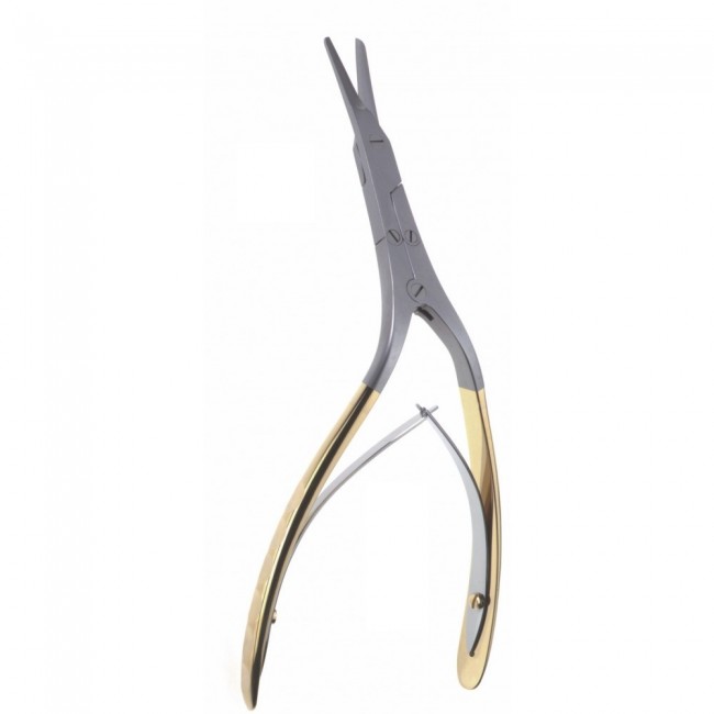 Caplan T.C. (Tungsten Carbide) Nasal Shears Scissor, Angled,19.5 cm,(Double Action)