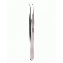 Micro Forceps,Ultra Fine Points, 11.5 cm Sharp, Curved (Special For Hair Transplantation)
