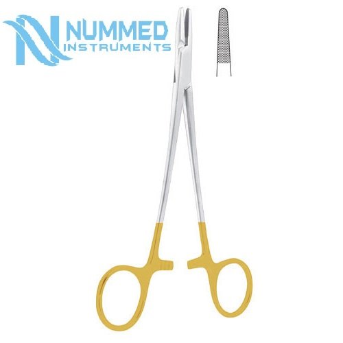 Cynamed USA Mayo Hegar Needle Holder 5" With Tungsten Carbide Inserts - Premium Grade