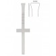 Cottle Chisel,Cross Bar,16 mm Fishtail Shaped End, Laser Graduated With Hollow Cut, 18 cm,