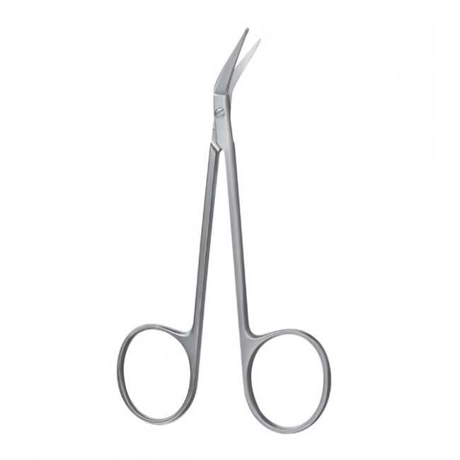 Saliva Scissors Probe-Pointed,Curved Sideways, 10 cm