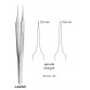 Lazar Micro Suture Forceps,Straight, 15 cm