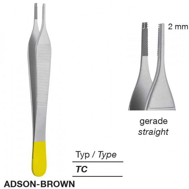 T/C ADSON-BROWN Tissue Forceps,2 mm