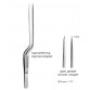 Bayonet-Shaped ,Dissecting Micro Forceps,Straight,Smooth, 18.5 cm