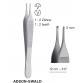 Adson-Ewald Delicate Tissue Forceps, 2 mm, 1X2 Teeth, 12 cm
