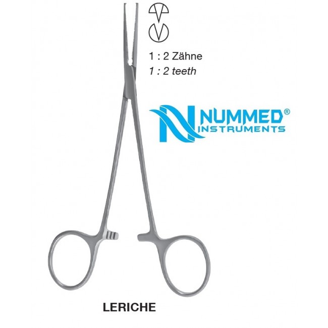 Leriche Forceps, 15 cm , 1x2 Teeth